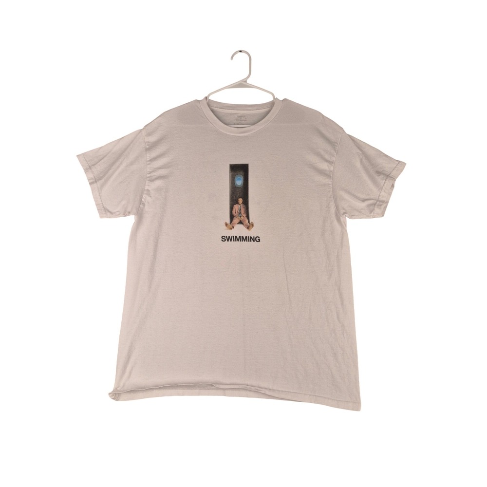 Mac Miller Swimming Album Cover Graphic Tee RIP White Mens Large T Shirt
